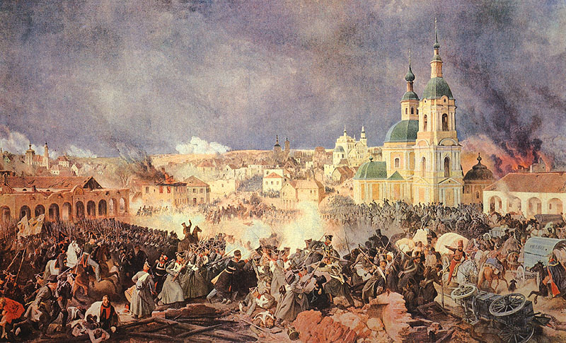 Сражение при Вязьме 10 октября 1812 года.1842. Эрмитаж, Санкт-Петербург.jpg
