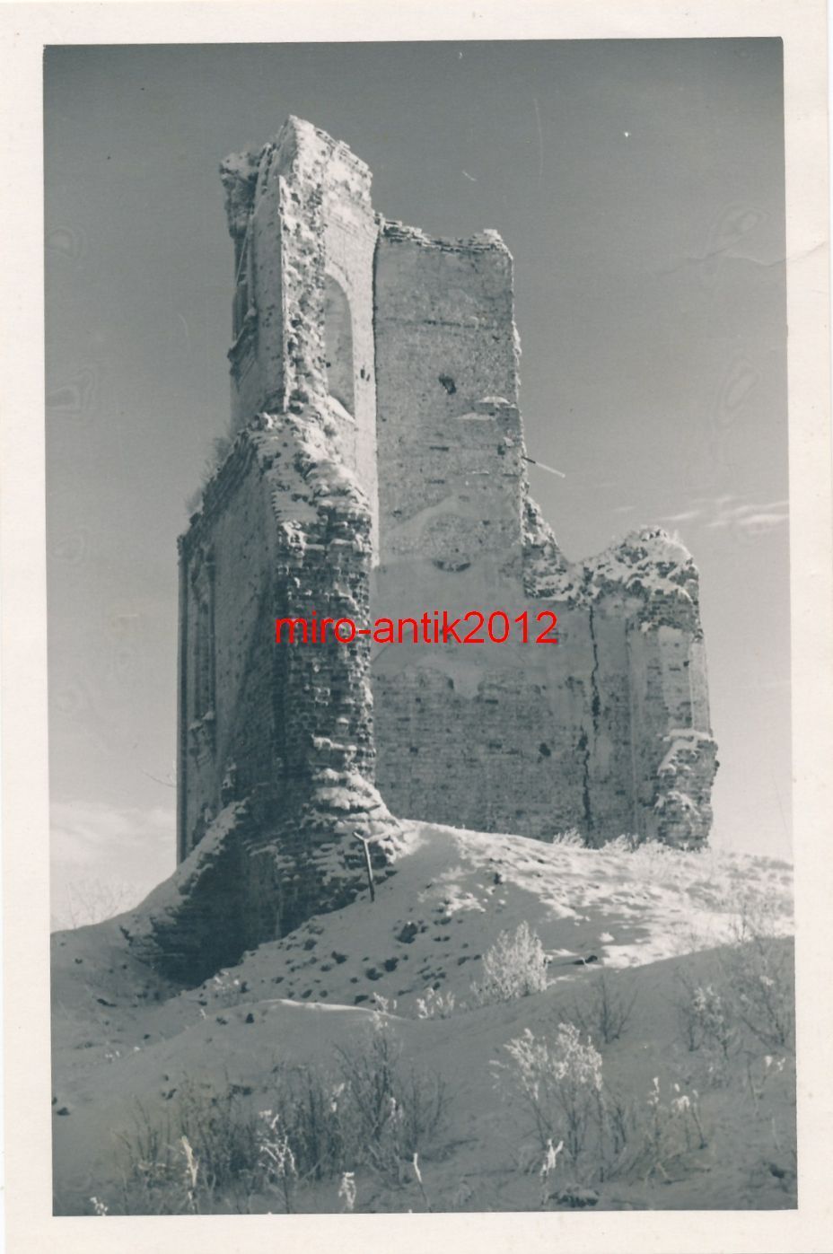 Foto, Wehrmacht, Ruine, Schlosskirche - Nikolo - Pogoreloje, 1942/43, Russland