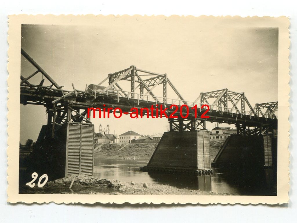 Foto, Wehrmacht, Brücke bei Welisch, Oblast Smolensk, Russland, Juli 1941